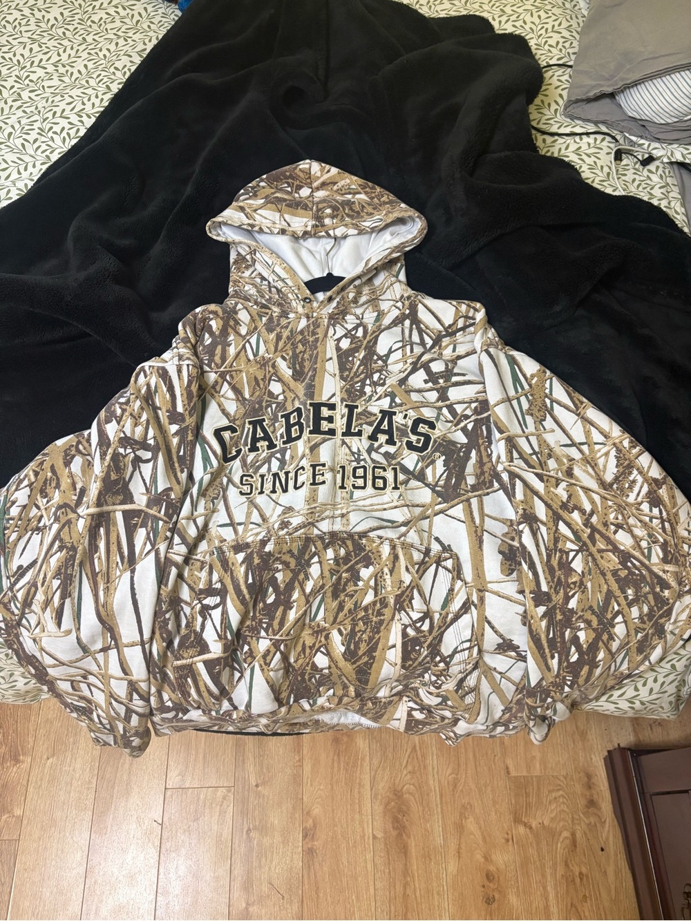 Cabela's Camo Hoodie - Brown & White Logo